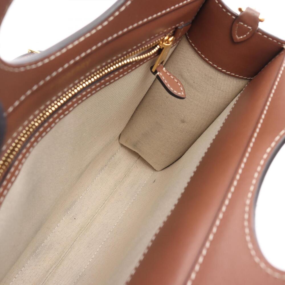 Burberry Horseferry handbag leather canvas brown Ivory White - Picture 5 of 8